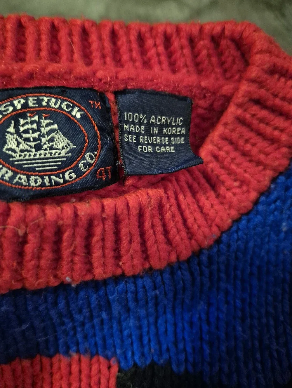 Vintage Aspetuck Tading Co. Kids Sweater.